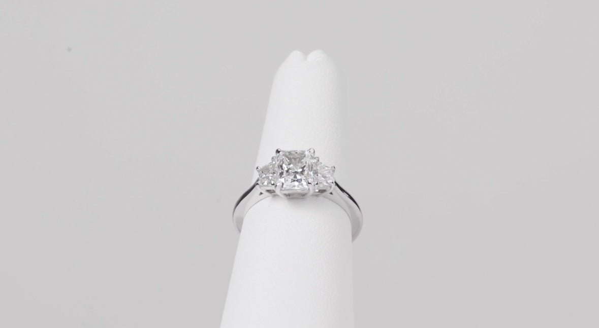 Triple set 4ct Moissanite Ring | S925 Sterling Silver | D Color