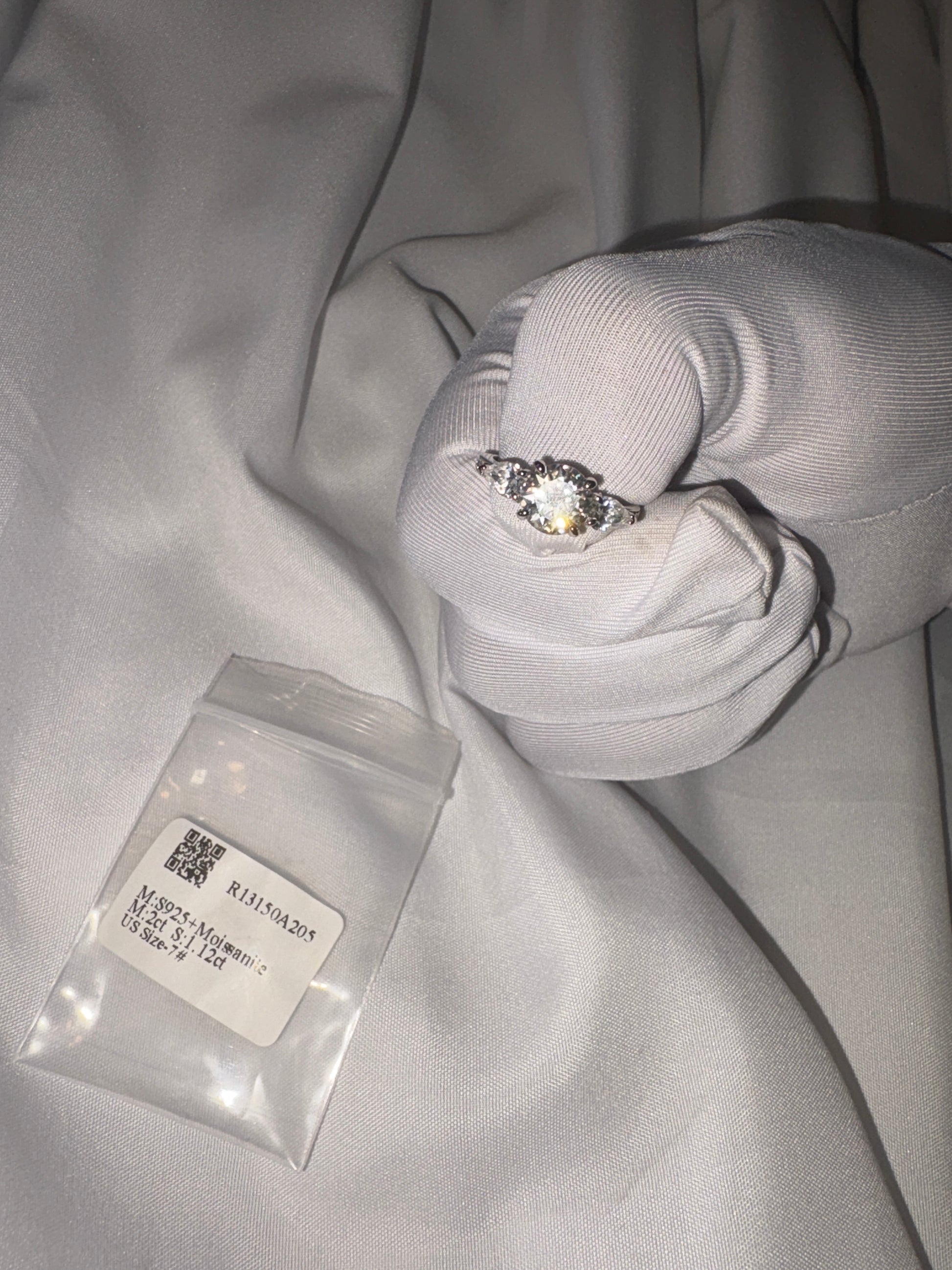 Moissanite ring 3rd stack