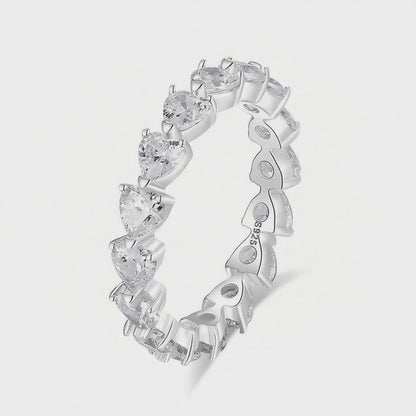 Forever Hearts Silver Ring