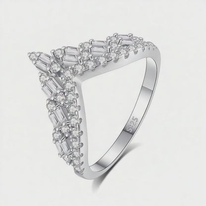 S925 Sterling Silver Crown Ring