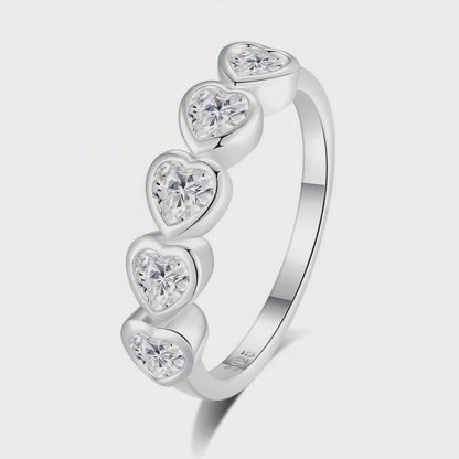Heartbeat Silver Ring | 925 Sterling Silver | CZ Ring